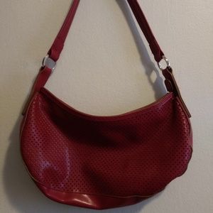 Pretty Red Leather  Purse